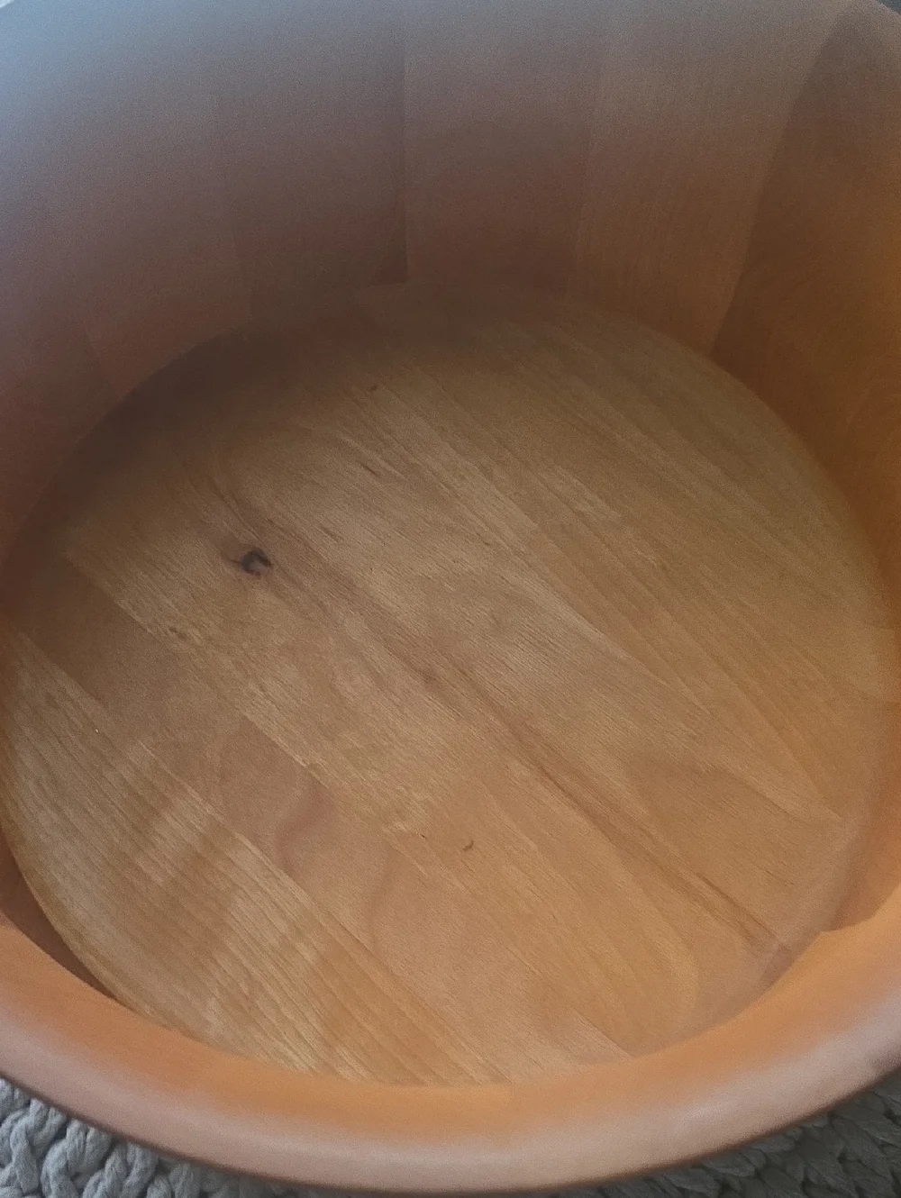 Williams Sonoma light brown wooden decorative bowl